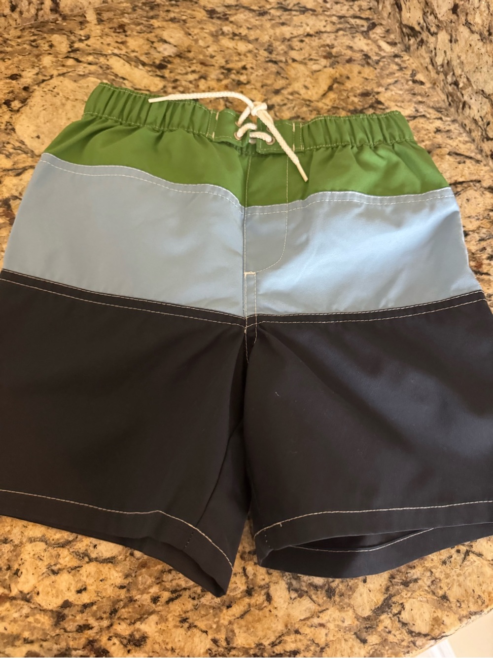 Boys baby Gap  Colorblock Swim Shorts — Green, Light Blue & Black